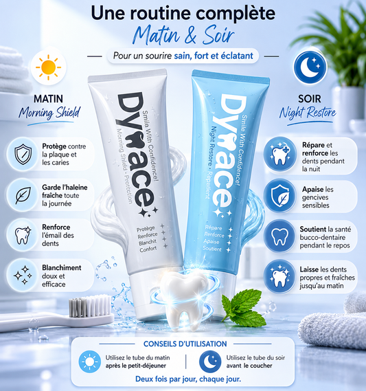 Dynace Morning Shield & Night Restore — Routine Bucco-Dentaire Complète